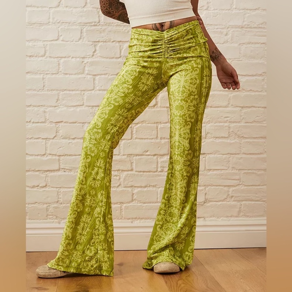 Urban Outfitters XS Lime Green Velvet Pants!